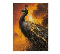 Rompecabezas para Adolescentes 1000pcs(52x38cm) Golden Peacock Art Print Rompecabezas para Adolescentes Juegos Divertidos Desafío Difícil Cumpleaños 1000pcs(52x38cm)