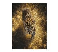 Rompecabezas para Adolescentes 1000pcs(52x38cm) Leopard in Golden Water-1 Rompecabezas para Adultos Juegos Divertidos Mejora La Memoria Cumpleaños Y Navidad 1000pcs(52x38cm)
