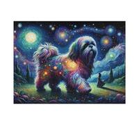 Rompecabezas para Adolescentes 1000pcs(52x38cm) Magical Night Sky Dog Art Rompecabezas Juegos Relajantes Pero Divertidos Y Humorísticos Regalos De Cumpleaños Y Únicos 1000pcs(52x38cm)