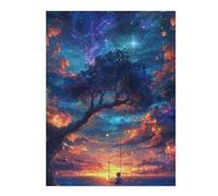 Rompecabezas para Adolescentes 1000pcs(52x38cm) Magical Swing Night Sky Rompecabezas para Adultos Juego Familiar Carrera De Velocidad De Manos Regalos Y Cumpleaños Únicos 1000pcs(52x38cm)