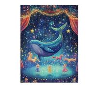 Rompecabezas para Adolescentes 1000pcs(52x38cm) Magical Whales and Fairies Rompecabezas para Adultos Juegos Relajantes Que Mejoran La Memoria Actividades Divertidas En Casa 1000pcs(52x38cm)