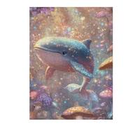 Rompecabezas para Adolescentes 1000pcs(52x38cm) Magical Whales in Fantasy Forest Rompecabezas para Adolescentes Juegos Relajantes para La Diversión Familiar 1000pcs(52x38cm)