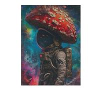 Rompecabezas para Adolescentes 1000pcs(52x38cm) Mushroom Astronaut in Space Juegos De Rompecabezas Divertidos para Adultos Decoración Actividades Divertidas En Casa 1000pcs(52x38cm)