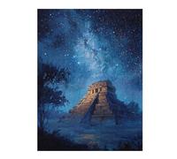Rompecabezas para Adolescentes 1000pcs(52x38cm) Mystical Mayan Pyramid Night Sky Rompecabezas para Adultos Juguete Decoración De Pared Mejora La Memoria Gran Regalo para Jugar 1000pcs(52x38cm)