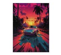 Rompecabezas para Adolescentes 1000pcs(52x38cm) Neon Sunset Drive -1 Rompecabezas para Adultos Juguetes De Bricolaje Análisis Y Lógica Difícil Y Desafiante 1000pcs(52x38cm)