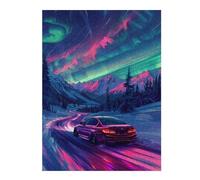 Rompecabezas para Adolescentes 1000pcs(52x38cm) Night Drive Aurora Rompecabezas para Adultos Juego De Ingenio Patrón De Ensamblaje Regalos para Amigos Y Familiares 1000pcs(52x38cm)