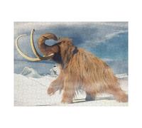 Rompecabezas para Adolescentes 1000pcs(52x38cm) Prehistoric Mammoth in Snowy Landscape Rompecabezas para Adultos Juego Práctico Desafío Difícil 1000pcs(52x38cm)