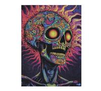 Rompecabezas para Adolescentes 1000pcs(52x38cm) Psychedelic Skull Art Print-4 Rompecabezas para Adultos Juegos Relajantes Carrera De Velocidad De Manos 1000pcs(52x38cm)