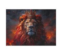 Rompecabezas para Adolescentes 1000pcs(52x38cm) Regal Lion King Art Print Rompecabezas para Adultos Juego Práctico Desafío Difícil 1000pcs(52x38cm)