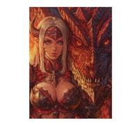 Rompecabezas para Adolescentes 1000pcs(52x38cm) Rompecabezas Dragon Armor Fantasy Artwork-5 Rompecabezas Práctico Juego De Ensamblaje De Patrones Cumpleaños 1000pcs(52x38cm)