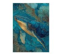 Rompecabezas para Adolescentes 1000pcs(52x38cm) Rompecabezas Whale Art Print Ocean Decor-7 Rompecabezas Práctico Juego De Ensamblaje De Patrones Cumpleaños 1000pcs(52x38cm)