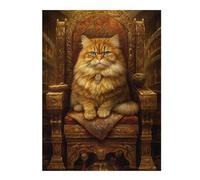 Rompecabezas para Adolescentes 1000pcs(52x38cm) Royal Persian Cat Throne-5 Rompecabezas para Adolescentes Juegos Divertidos Desafío Difícil Cumpleaños 1000pcs(52x38cm)