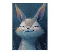 Rompecabezas para Adolescentes 1000pcs(52x38cm) Smiling Bunny Illustration -1 Rompecabezas para Adolescentes Juegos Relajantes para La Diversión Familiar 1000pcs(52x38cm)