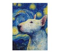 Rompecabezas para Adolescentes 1000pcs(52x38cm) Starry Night Bull Terrier Art Print -1 Rompecabezas para Adolescentes Juegos Divertidos Desafío Difícil Cumpleaños 1000pcs(52x38cm)