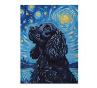 Rompecabezas para Adolescentes 1000pcs(52x38cm) Starry Night Cocker Spaniel Art Print Rompecabezas DIY Juguetes Regalos para Mujeres Cumpleaños Y Navidad 1000pcs(52x38cm)
