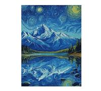 Rompecabezas para Adolescentes 1000pcs(52x38cm) Starry Night Mountain Reflections -2 Rompecabezas DIY Juguetes Regalos para Mujeres Cumpleaños Y Navidad 1000pcs(52x38cm)