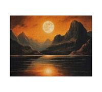 Rompecabezas para Adolescentes 1000pcs(52x38cm) Sunset Landscape Rompecabezas para Adultos Juego De Ingenio Patrón De Montaje para Cumpleaños, Navidad 1000pcs(52x38cm)