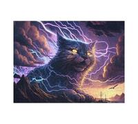 Rompecabezas para Adolescentes 1000pcs(52x38cm) Thundering Cat Storms Rompecabezas para Adultos Juego Práctico Desafío Difícil 1000pcs(52x38cm)