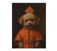 Rompecabezas para Adolescentes 1000pcs(52x38cm) Toy Poodle The Pope Rompecabezas para Adultos Juegos Familiares Decoración Difícil Y Desafiante 1000pcs(52x38cm)