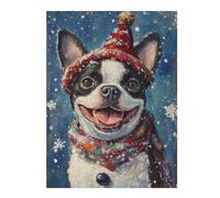 Rompecabezas para Adolescentes 1000pcs(52x38cm) Winter Wonderland Dog Art Print-1 Rompecabezas para Adultos Juegos Relajantes Que Mejoran La Memoria Actividades Divertidas En Casa 1000pcs(52x38cm)