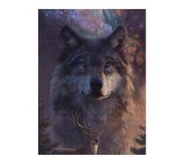 Rompecabezas para Adolescentes 1000pcs(52x38cm) Wolf and Deer in Space Rompecabezas para Adultos Juguete Decoración De Pared Mejora La Memoria Gran Regalo para Jugar 1000pcs(52x38cm)