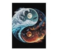 Rompecabezas para Adolescentes 1000pcs(52x38cm) Yin Yang Phoenix Art Print Rompecabezas para Adultos Juego Familiar Carrera De Velocidad De Manos Regalos Y Cumpleaños Únicos 1000pcs(52x38cm)