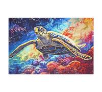 Rompecabezas para Adolescentes 1000pcs(75x50cm) Abstract Turtle Rompecabezas para Adultos Juego Práctico Decoración del Hogar Diversión En El Hogar Actividades, 1000pcs(75x50cm)
