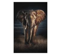 Rompecabezas para Adolescentes 1000pcs(75x50cm) African Elephant in Grassland Rompecabezas para Adultos Juguete Decoración De Pared Mejora La Memoria Gran Regalo para Jugar 1000pcs(75x50cm)