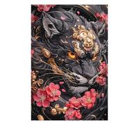 Rompecabezas para Adolescentes 1000pcs(75x50cm) Black Panther with Gold Accents Rompecabezas para Adultos Juego Práctico Desafío Difícil 1000pcs(75x50cm)