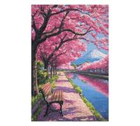 Rompecabezas para Adolescentes 1000pcs(75x50cm) Cherry Blossom Pathway Scene-5 Rompecabezas para Adultos Juego De Ingenio Decoración De Pared Desafiante De Completar 1000pcs(75x50cm)