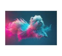 Rompecabezas para Adolescentes 1000pcs(75x50cm) Colorful Flying Dog Rompecabezas para Adultos Juguetes Antiestrés Mejora La Memoria Ayuda A Ejercitar El Cerebro 1000pcs(75x50cm)