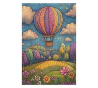 Rompecabezas para Adolescentes 1000pcs(75x50cm) Colorful Hot Air Balloon Scene Rompecabezas para Adultos Juego Familiar para Mejorar La Memoria Regalo De Cumpleaños, Regalos, 1000pcs(75x50cm)