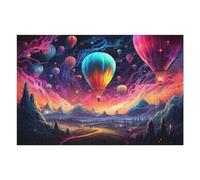 Rompecabezas para Adolescentes 1000pcs(75x50cm) Colorful Hot Air Balloons Sky Rompecabezas para Adultos Juego Práctico Decoración De Pared Cumpleaños 1000pcs(75x50cm)