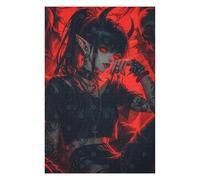 Rompecabezas para Adolescentes 1000pcs(75x50cm) Demon Girl with Red Eyes Rompecabezas para Adultos Juego Práctico Decoración De Pared Cumpleaños 1000pcs(75x50cm)