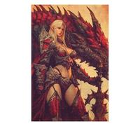 Rompecabezas para Adolescentes 1000pcs(75x50cm) Dragon Armor Fantasy Woman Rompecabezas para Adultos Juegos Relajantes Una Obra De Arte Cumpleaños Y Navidad 1000pcs(75x50cm)