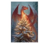 Rompecabezas para Adolescentes 1000pcs(75x50cm) Dragon Christmas Tree Fantasy Artwork Rompecabezas DIY Juguetes Regalos para Mujeres Cumpleaños Y Navidad 1000pcs(75x50cm)