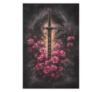 Rompecabezas para Adolescentes 1000pcs(75x50cm) Dragon Sword with Flowers -2 Rompecabezas para Adultos Juegos De Relajación Corte De Precisión Cumpleaños 1000pcs(75x50cm)