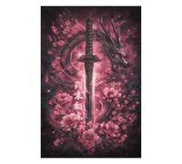 Rompecabezas para Adolescentes 1000pcs(75x50cm) Dragon Sword with Flowers -4 Rompecabezas para Adultos Juegos Divertidos Mejora La Memoria Cumpleaños Y Navidad 1000pcs(75x50cm)