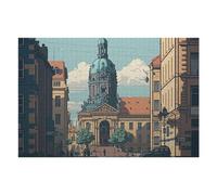 Rompecabezas para Adolescentes 1000pcs(75x50cm) Dresden City Pixel Art Rompecabezas para Adultos Juegos De Relajación Decoración del Hogar Interacción Entre Padres E Hijos 1000pcs(75x50cm)