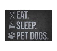 Rompecabezas para Adolescentes 1000pcs(75x50cm) Eat Sleep Pet Dogs - Funny Dog Lover Rompecabezas para Adultos Juego Práctico Desafío Difícil 1000pcs(75x50cm)