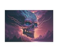 Rompecabezas para Adolescentes 1000pcs(75x50cm) Electric Storm Skull -7 Rompecabezas para Adultos Juego Práctico Decoración De Pared Cumpleaños 1000pcs(75x50cm)