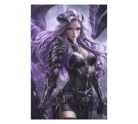 Rompecabezas para Adolescentes 1000pcs(75x50cm) Fantasy Dragon Warrior Woman Artwork Rompecabezas para Adultos Juegos Relajantes Que Mejoran La Memoria Actividades Divertidas En Casa 1000pcs(75x50cm)