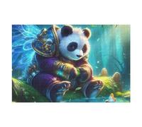 Rompecabezas para Adolescentes 1000pcs(75x50cm) Fantasy Panda in Enchanted Forest Rompecabezas para Adultos Juego Práctico Desafío Difícil 1000pcs(75x50cm)