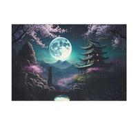 Rompecabezas para Adolescentes 1000pcs(75x50cm) Foll Moon The Lake Japan Rompecabezas para Adultos Juego Práctico Decoración De Pared Cumpleaños 1000pcs(75x50cm)