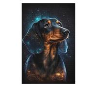 Rompecabezas para Adolescentes 1000pcs(75x50cm) Galactic Dachshund Portrait -10 Rompecabezas para Adultos Juegos De Relajación Corte De Precisión Cumpleaños 1000pcs(75x50cm)