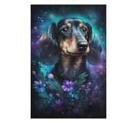 Rompecabezas para Adolescentes 1000pcs(75x50cm) Galactic Dachshund with Flowers -8 Rompecabezas para Adolescentes Juegos Relajantes Regalo De Cumpleaños Desafiante De Completar 1000pcs(75x50cm)