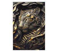 Rompecabezas para Adolescentes 1000pcs(75x50cm) Golden Tiger Guardian Rompecabezas para Adultos Juegos De Relajación Decoración del Hogar Interacción Entre Padres E Hijos 1000pcs(75x50cm)