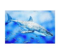Rompecabezas para Adolescentes 1000pcs(75x50cm) Great White Shark Rompecabezas para Adultos Juego De Ingenio Patrón De Montaje para Cumpleaños, Navidad 1000pcs(75x50cm)