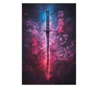 Rompecabezas para Adolescentes 1000pcs(75x50cm) Japanese Sword Art Print Rompecabezas para Adultos Juego De Ingenio Análisis Y Lógica Cumpleaños Y Navidad 1000pcs(75x50cm)