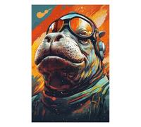 Rompecabezas para Adolescentes 1000pcs(75x50cm) Pitbull Aviator Goggles Art Print Rompecabezas para Adultos Juguetes De Bricolaje Que Mejoran La Memoria Difícil Y Desafiante 1000pcs(75x50cm)
